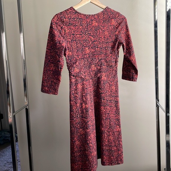 Patagonia 3/4 sleeve V neck Margot Dress Organic Cotton - Picture 4 of 4